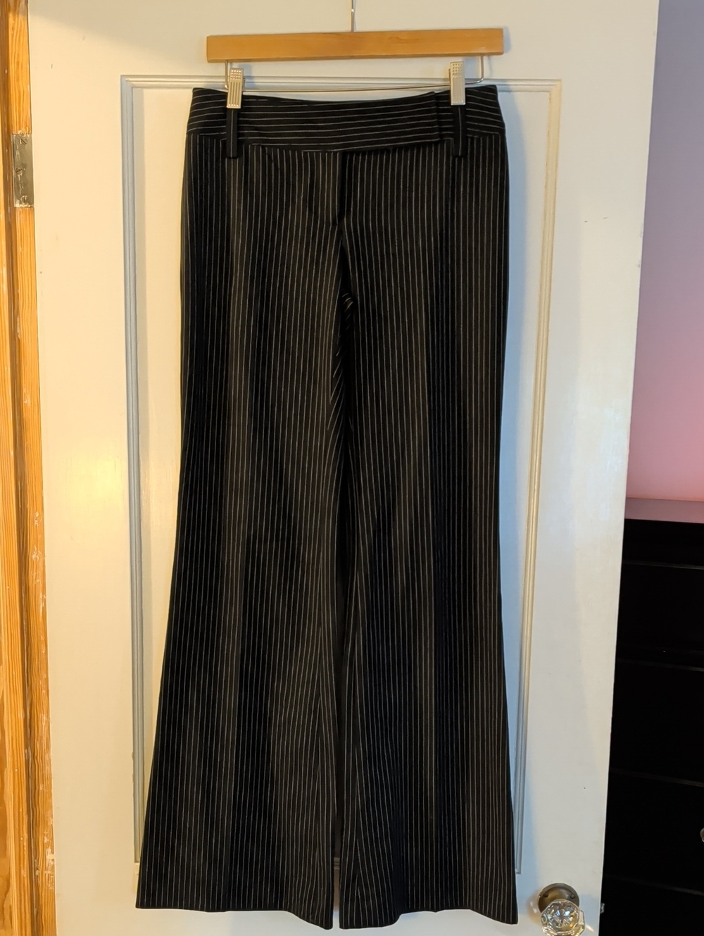 The Limited Black Pinstripe Trousers, Sz 2